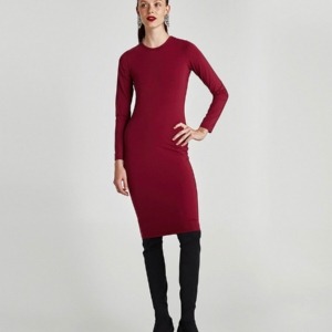 Polyamide Dress With Long Sleeves